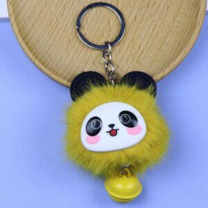 Rabbit hair bell star-eyed rabbit keychain cute doll pendant